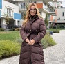 New Reby mogyoró barna – Hosszított steppelt női kabát – Innova Fashion – 5. kép